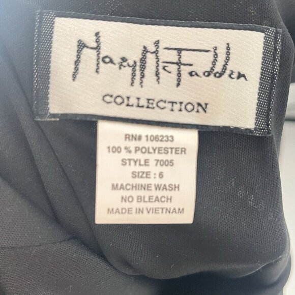 Mary McFaddon Couture 90s Y2K Maxi Slip Dress Black Pink Sz 6 - Picture 5 of 5